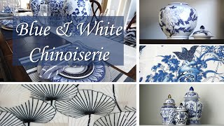 Blue amp White Porcelain Chinoiserie  Chinoiserie Chic  Open Floorplan Chinoiserie Decor [upl. by Nahk311]