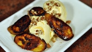 Recipe for Sweet fried plantains with ice cream [upl. by Naid]