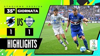 Sampdoria vs Como 11  Il Doria spinge punto doro per il Como  HIGHLIGHTS SERIE BKT 2023  2024 [upl. by Kruter]