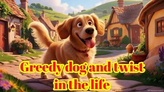 The Greedy Dog and the bone Twist in the life short Moral story Bedtime stories for kids [upl. by Ttiwed]