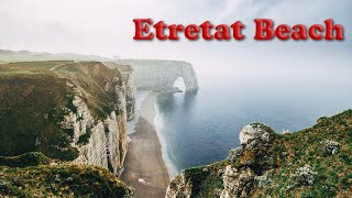 Etretat The Beach and the Falaise dAmont  White Chalk Cliffs and Arches Normandy France Shorts [upl. by Sulrac]