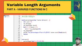 VariableLength Arguments  Varargs Functions in C [upl. by Nosille661]