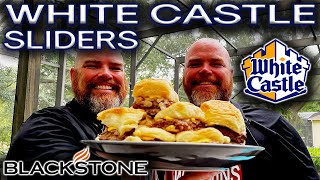 THE BEST WHITE CASTLE SLIDERS MADE ON THE BLACKSTONE GRIDDLE EASY RECIPE [upl. by Farny]