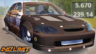 Honda Civic 56 Tune  No limit drag racing 20 v196 NEW UPDATE [upl. by Ecinhoj]