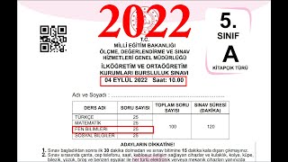 5 Sınıf 2022 yılı bursluluk Sınavı Fen Bilimleri Soru Çözümleri [upl. by Ayinat258]