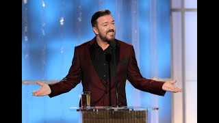 2012 Golden Globes  Ricky Gervais joke on Elton John Priceless reaction from Elton [upl. by Terrence]