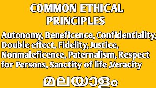 CHAPTER 3 COMMON ETHICAL PRINCIPLESAutonomyBeneficence ConfidentialityFidelity Nonmaleficence [upl. by Nevag]