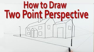 Astonishingly Simple Technique for Learning How to Draw using Two Point Perspective [upl. by Pack]