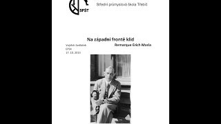 Erich Maria Remargue Na západní frontě klid [upl. by Faun]