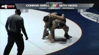 CIF Wrestling  Snell vs Hicks  135 lbs [upl. by Oirevlis]