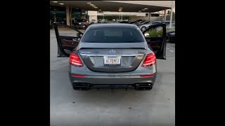 2019 E63s AMG Straight Pipe Exhaust Downpipes Donuts Racing LOUD SPITS FLAMES [upl. by Cychosz]