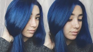 BLEACHING amp DYEING MY HAIR BLUE Ft Adore Hair Dye [upl. by Sara-Ann668]