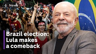 Brazil election Lula beats Bolsonaro to make return to presidency [upl. by Moffat]