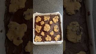 Brookie Brownies Cookie dough baked into the brownie 😍 brownie brownies cookies chocolate [upl. by Sinnaoi707]