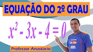 Como RESOLVER e IDENTIFICAR os coeficientes a b e c na EQUAÇÃO do 2º grau x²  3x  4  0 algebra [upl. by Sivel118]