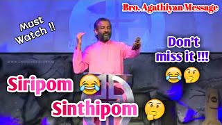 Bro Agathiyan Christian Message  Love All Like Christ Loved Us  Siripom Sinthipom  Tamil Message [upl. by Nila]