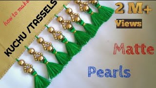 SARRE KUCHU TUTORIAL USING MATTE PEARLS Design 41 [upl. by Dlarrej]