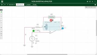 NONINVERTING amplifier on MULTISIM [upl. by Alat247]