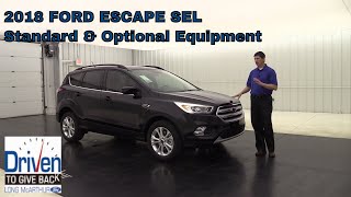 2018 FORD ESCAPE SEL OVERVIEW STANDARD amp OPTIONAL EQUIPMENT [upl. by Esdnyl167]