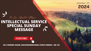 Live I Intellectual Service Special Message I 20 October 2024 [upl. by Matazzoni844]