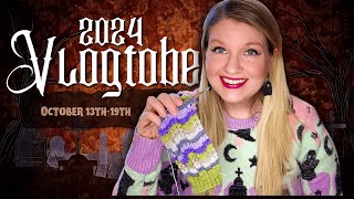 VLOGTOBER 2024 Sockoween Sock Knitting  Beetlejuice Blanket  AltKnots Whimsy Goth Crochet CAL [upl. by Violeta]