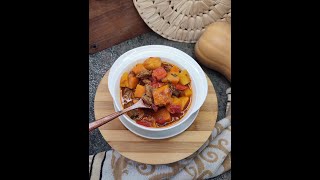 GUISO DE TERNERA CON PATATAS Y CALABAZA BEEF STEW WITH POTATOES AND PUMPKIN [upl. by Ennair]