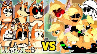 Bingo VS Applejack ALL PHASES  Friday Night Funkin  Orange Fnf Characters MLP Mod [upl. by Barram611]