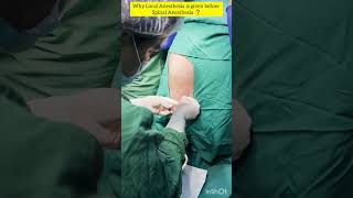 Why Local Anesthesia is given before Spinal Anesthesia  doctor mbbs neet anesthesia shorts [upl. by Porta]