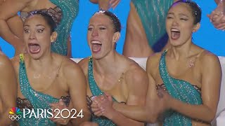 Team USA artistic swimming CLINCHES Paris spot with stellar routine at Worlds  NBC Sports [upl. by Eicirtap]