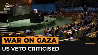 US criticised at UN for vetoing Gaza ceasefire resolutions  Al Jazeera Newsfeed [upl. by Leynad]