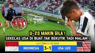 🔴GEMPARKAN ASEAN TADI MALAM  INDONESIA U20 3 VS USA U20 1  Laga Uji Coba U20 2024  Berita [upl. by Chadd]