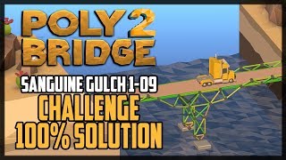 Poly Bridge 2 Level 409 Tipping Tower Challenge Solution [upl. by Ahsart859]