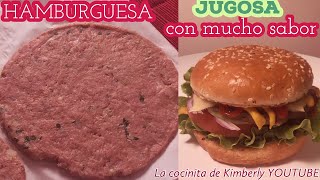 COMO HACER CARNE PARA HAMBURGUESAS JUGOSAS Y CON MUCHO SABOR [upl. by Esyahc]