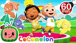 Hop Little Bunnies Song with Nina and JJ  Cocomelon Nursery Rhymes for Kids [upl. by Kone]