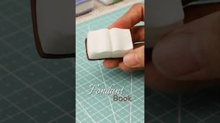 Fondant cake topper  how to make a mini book trending shorts viralvideo fondant tutorial [upl. by Afaw]