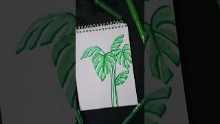 Simple and Easy Leaf Drawing 🌿  Perfect for Beginners shorts art [upl. by Ner]