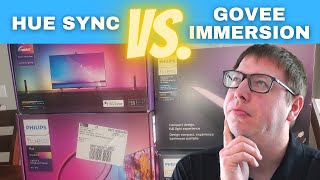 Philips Hue Play HDMI Sync amp Gradient Lightstrip vs Govee Immersion TV Backlight Kit [upl. by Lhary]