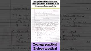 Haemophilia and colour blindness through Pedigree Analysis  practical assignment biology class [upl. by Fai]