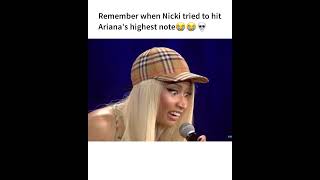 Nicki Minaj attempting Arianas highest note sidetoside arianagrande nickiminaj [upl. by Harol626]