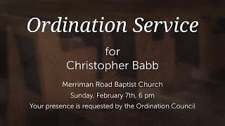 Service of Ordination for Chris Babb  272021 [upl. by Claudio]