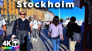 Stockholm  Sweden 🇸🇪  One of the most famous walkways Strandvägen  virtual walk in 4k 60fps [upl. by Ardnaeed891]