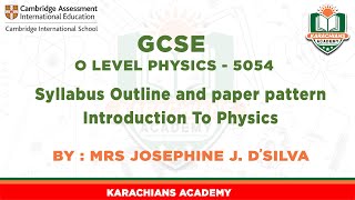 O LEVEL PHYSICS  5054 Syllabus Outline and paper pattern amp Introduction To Physics [upl. by Bianca]