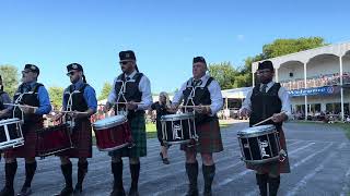 2023 Glengarry Highland Games Maxville Ontario  drum fanfare quotSalute to Max Raynequot [upl. by Airetahs]