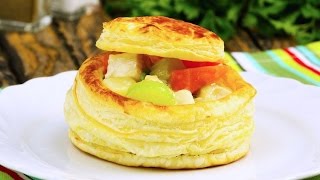 Recette  Bouchées à la reine aux légumes et au poulet Un incontournable culinaire [upl. by Atalya]