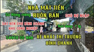 nhà mặt tiền buôn bán chủ nợ ngộp bán đúng 1 tỷ mặt tiền Đinh Đức thiện bình Chánh chạy vào [upl. by Ocirrej16]