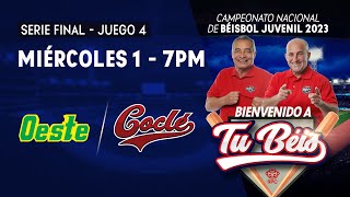 Béisbol Juvenil 2023  Panamá Oeste vs Coclé EN VIVO juego 4 Serie Final [upl. by Bernita]