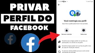 Como Restringir perfil do Facebook Passo a passo [upl. by Florrie]