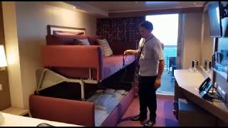 Cabina con balcone MSC Seaside  MSC Meraviglia letto a castello [upl. by Nesyaj75]