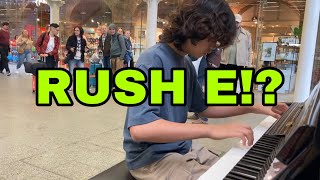 15 year old pianist plays RUSH E in public the hardest piano song in the world [upl. by Debbi429]