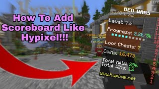 How To Add Scoreboard Like Hypixel In Your Server 181181 [upl. by Goldenberg]